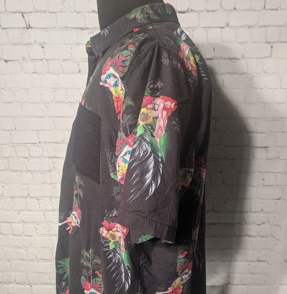 Mens On The Byas Hawaiian, Palm Tree, Floral - Picture 3 of 4